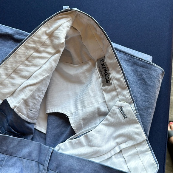 LIKE NEW Express Photographer, blue dress pants 36 x 30 (missing size tag) - Picture 4 of 6